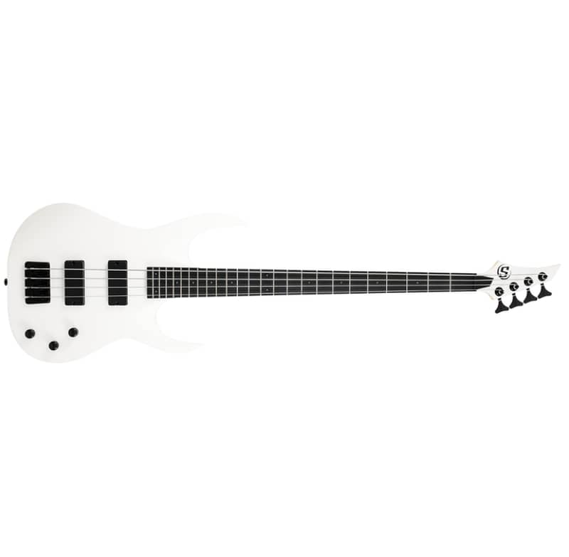 S by Solar AB4.4W Bass Guitar – White 0