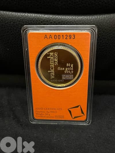 Gold Valcambi Suisse Rare Circle Ounse 50 Gr