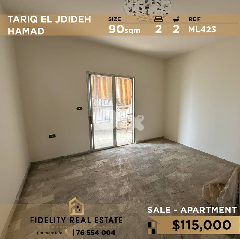 Apartment for sale in Tarik El jdideh ML423 شقة للبيع في طريق الجديدة 0