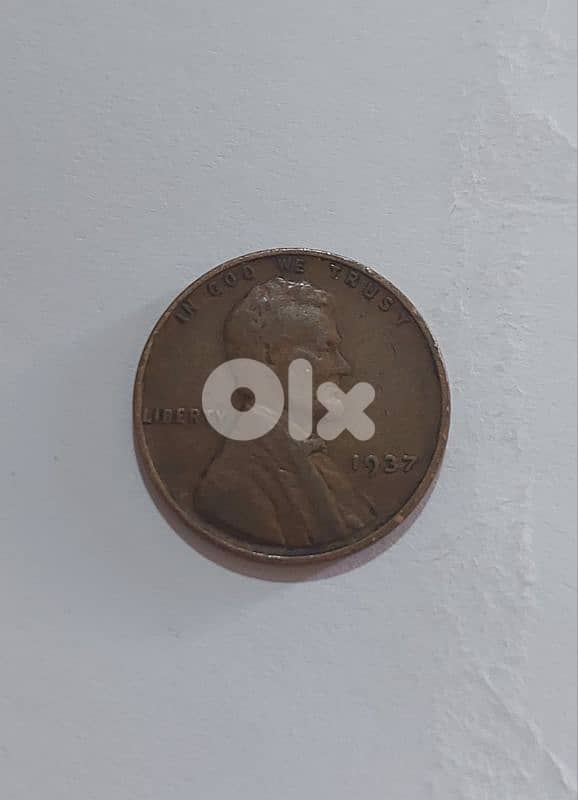USA  Lincolin Wheat cent coin year 1937 0