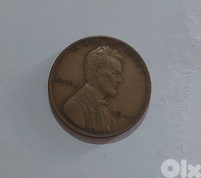 USA  Lincolin Wheat cent coin year 1946 0