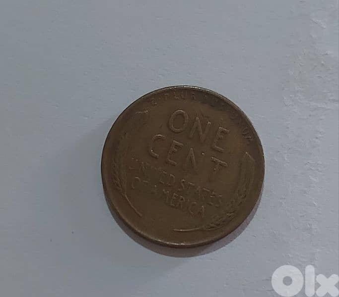 USA  Lincolin Wheat cent coin year 1946 1