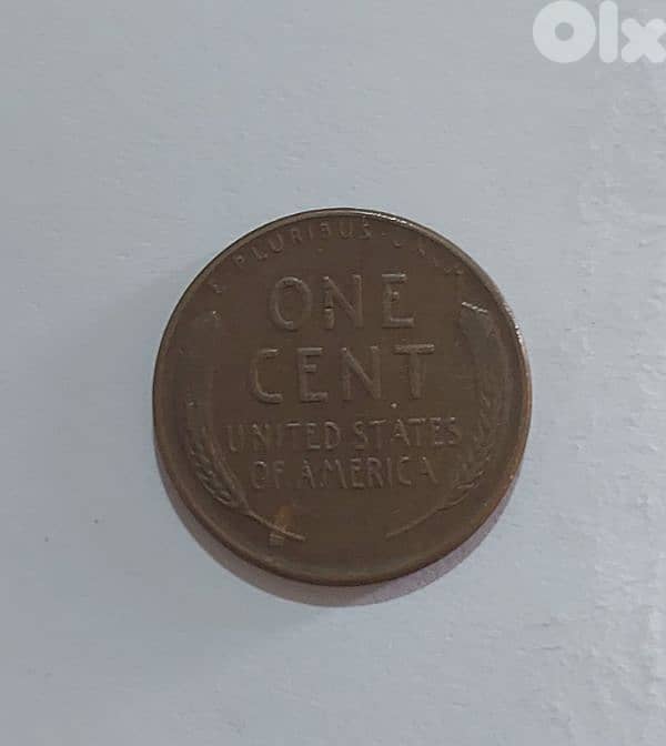 USA  Lincolin Wheat cent coin year 1948 D 1