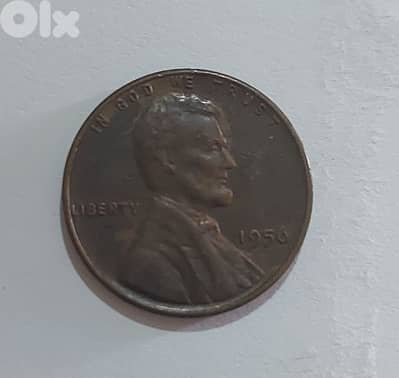 USA  Lincolin Wheat cent coin year 1956