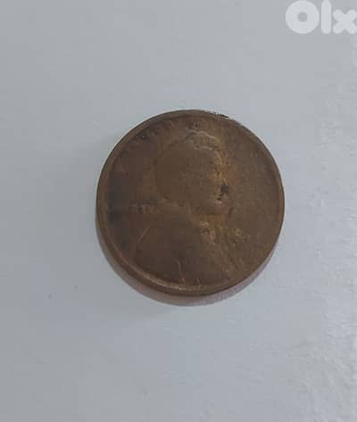 USA  Lincolin Wheat cent coin wiped date