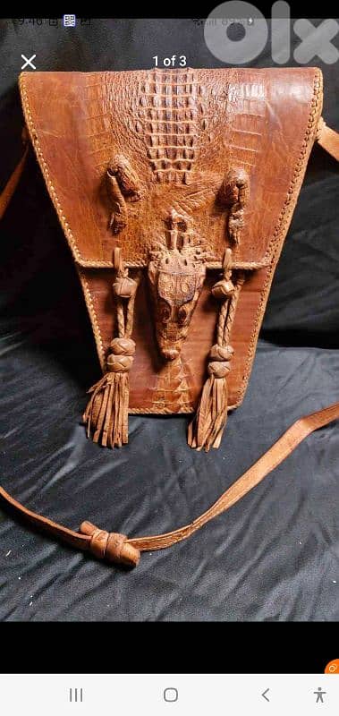 croco hand bag geniune original  leather x size