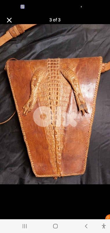 croco hand bag geniune original  leather x size 1
