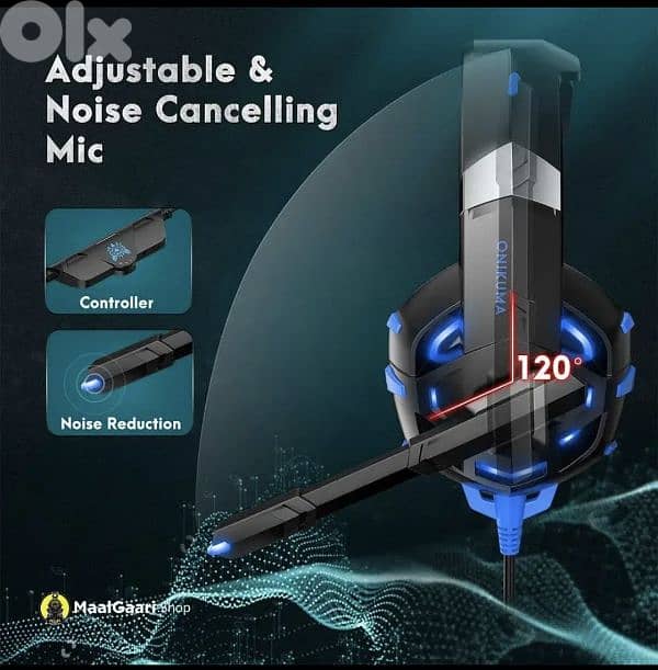 Onikuma K2 Pro Gaming Headset, Over-Ear noise reduction /4$ delivery 4