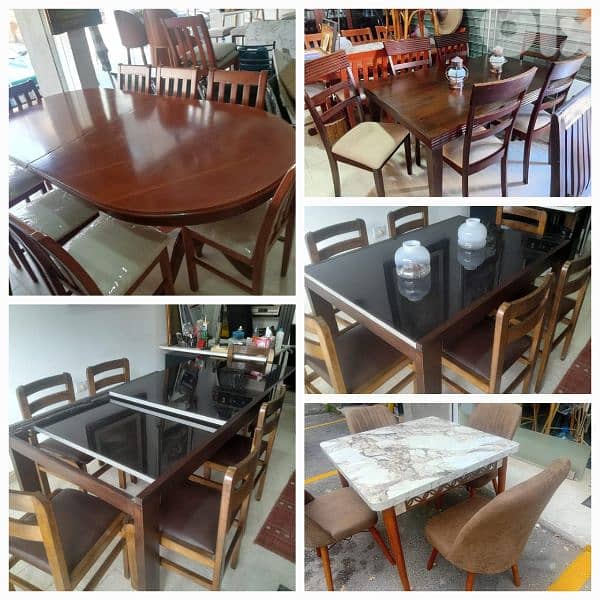 طاولات اوروبي شبه جديدي خشب مسيف 0