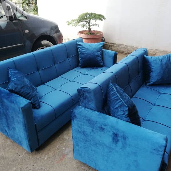 صوفات عدد٢ جديد بيفتحو تخت مع صندوق 1