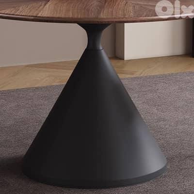 Retro round simple dining table and chair