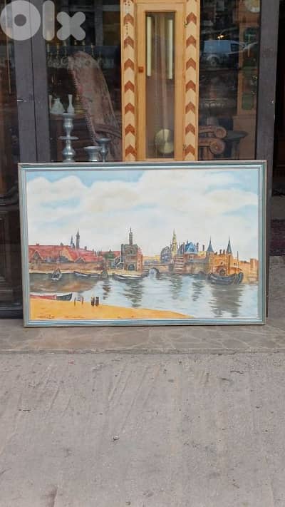 لوحة رسم زيتي لبنانية