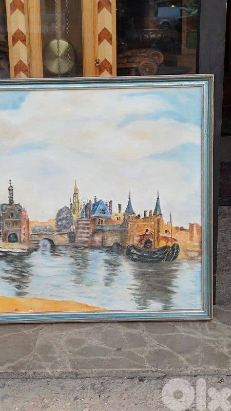 لوحة رسم زيتي لبنانية 3