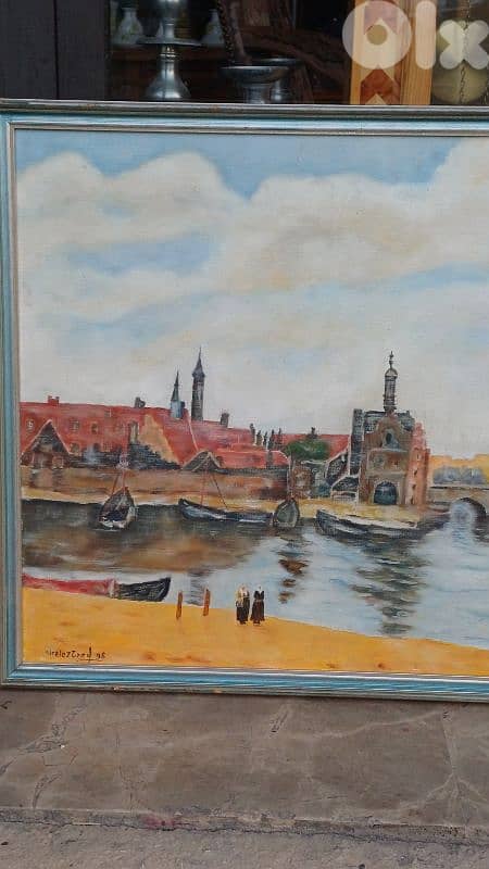 لوحة رسم زيتي لبنانية 6