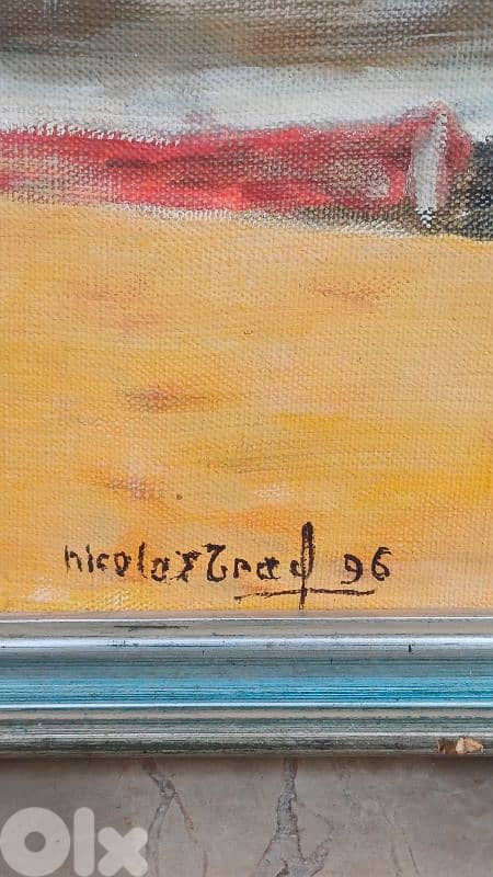 لوحة رسم زيتي لبنانية 9