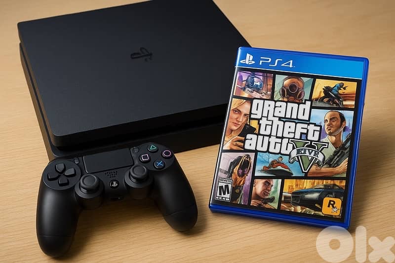 ps4 slim with original controller and gta 5 0