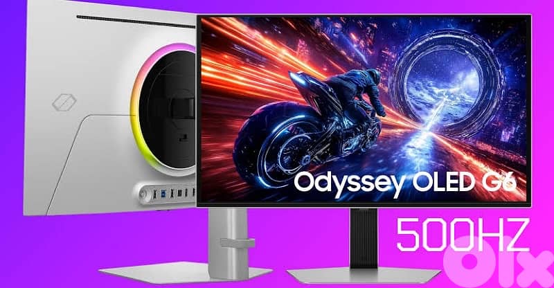 27” Odyssey OLED G6 G60SF QHD 500Hz Gaming Monitor 0