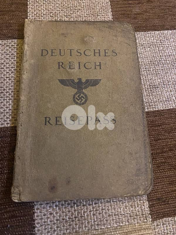 باسبور نازي الماني خدم في الحرب العالمية الثانية Nazi passport 0