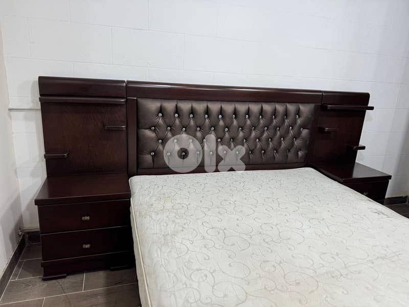 غرفه نوم خشب لاتيه وزان ملبس قشرا سنديان 3