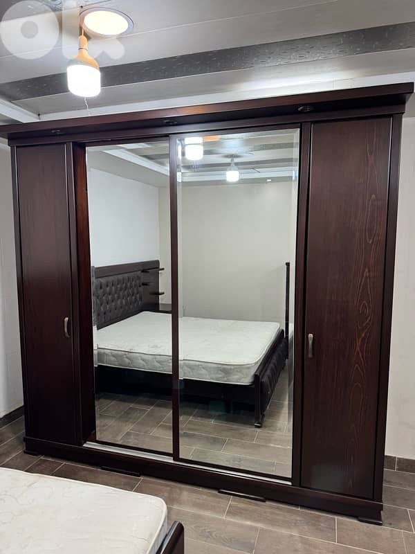 غرفه نوم خشب لاتيه وزان ملبس قشرا سنديان 6