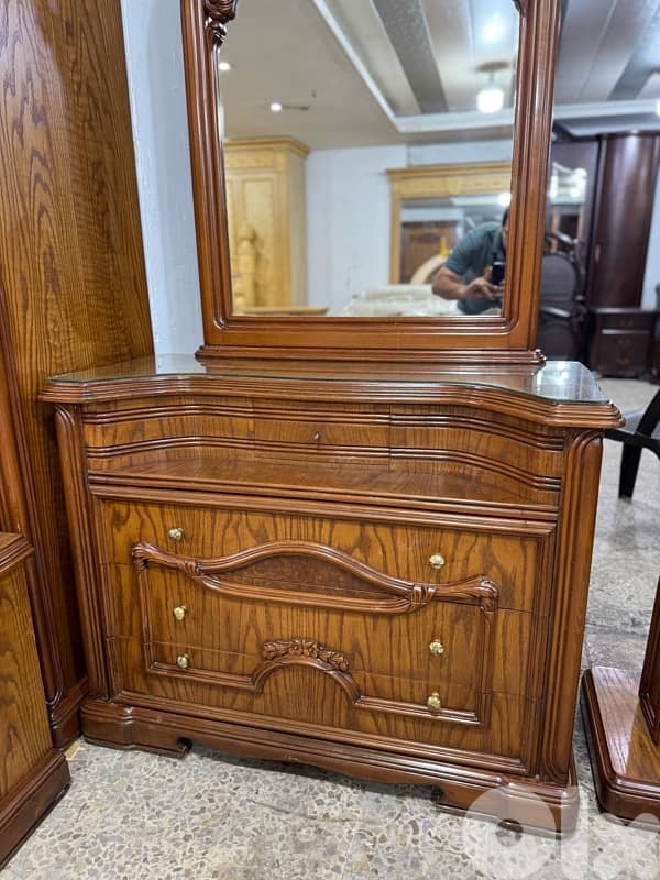 غرفه نوم خشب لاتيه وزان ملبسه قشرا سنديان 5