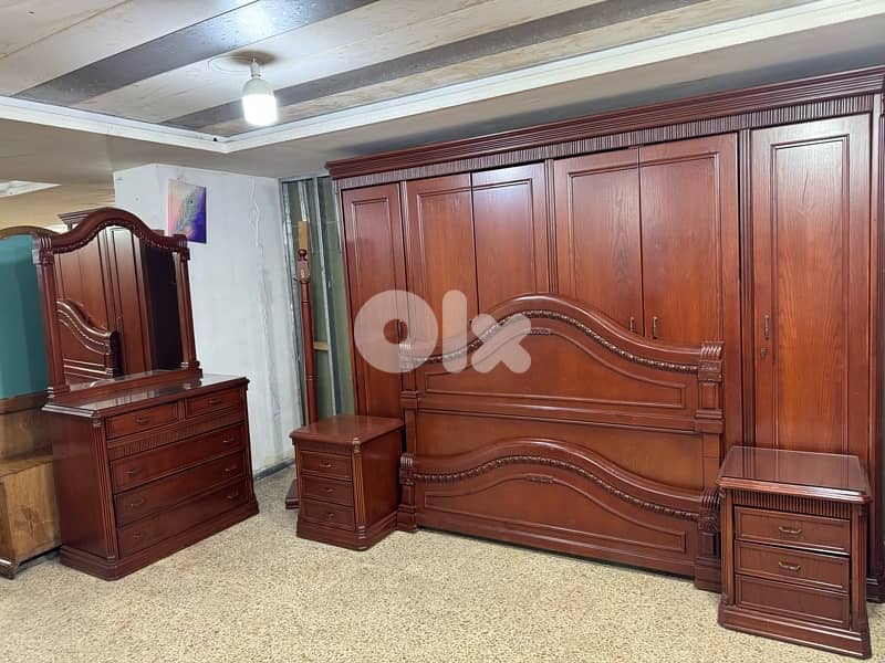 غرفه نوم خشب لاتيه وزان ملبس قشرا سنديان 1