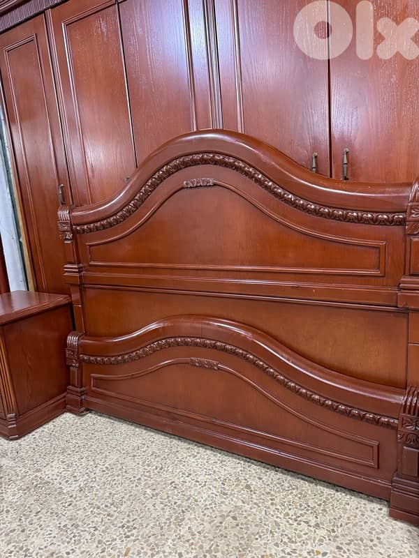 غرفه نوم خشب لاتيه وزان ملبس قشرا سنديان 2