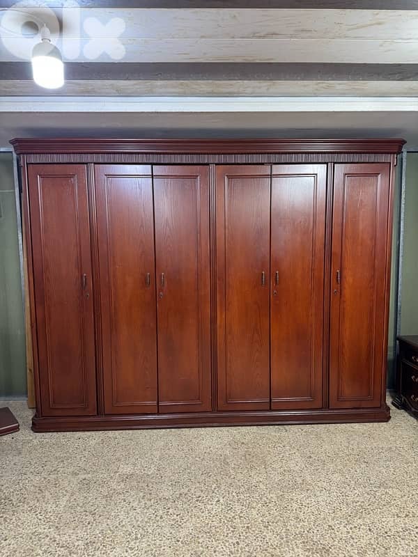 غرفه نوم خشب لاتيه وزان ملبس قشرا سنديان 4