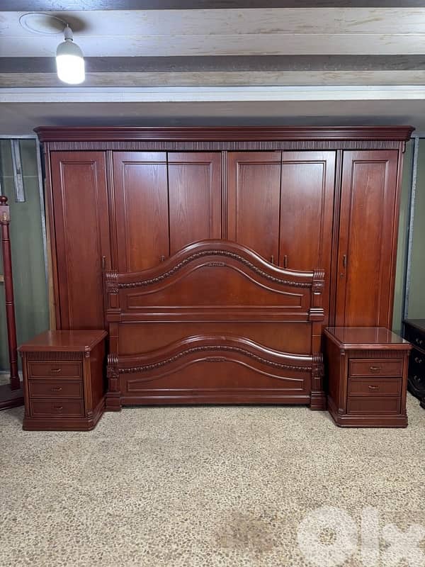 غرفه نوم خشب لاتيه وزان ملبس قشرا سنديان 5