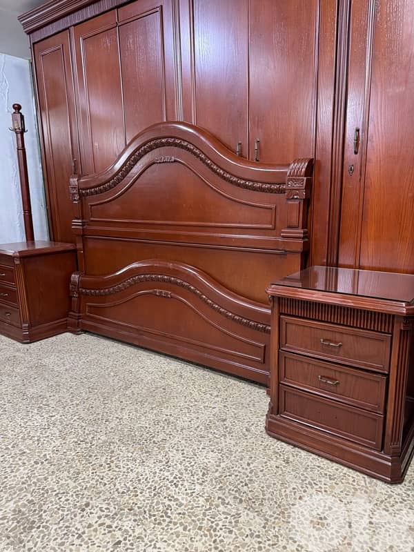 غرفه نوم خشب لاتيه وزان ملبس قشرا سنديان 6