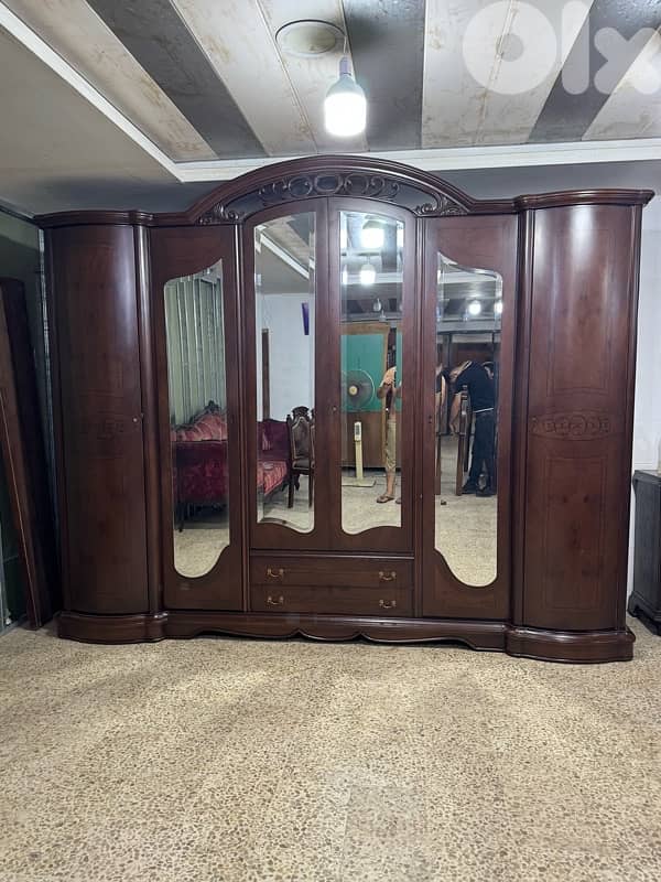 غرفه نوم رائيسه خشب لاتيه وزان صنع مصري ملبس قشرا تنباك 4