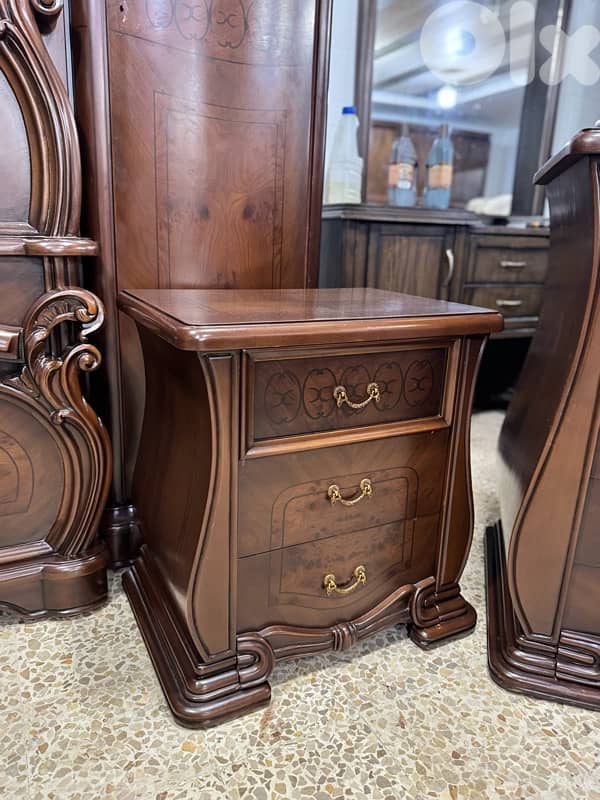 غرفه نوم رائيسه خشب لاتيه وزان صنع مصري ملبس قشرا تنباك 6