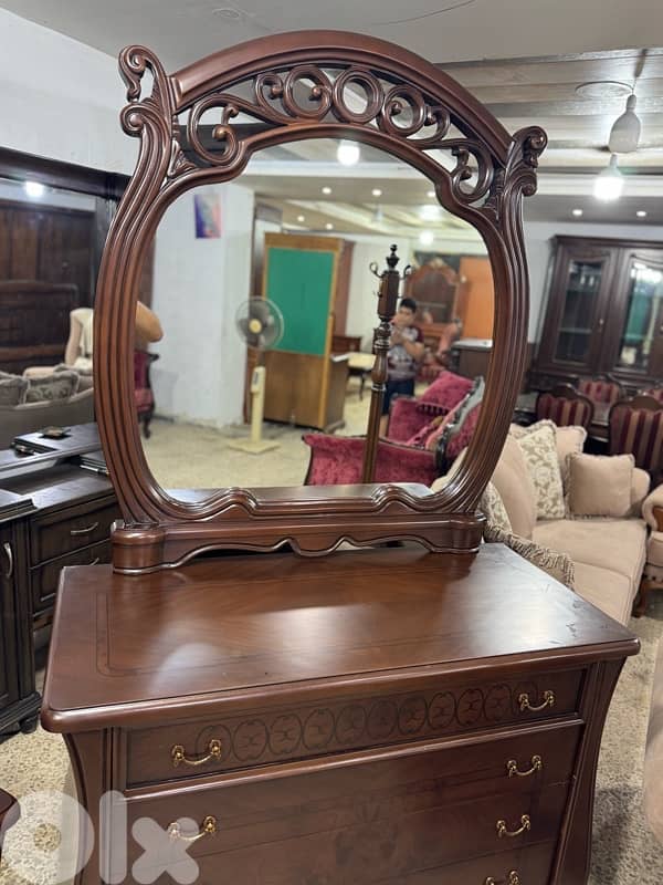 غرفه نوم رائيسه خشب لاتيه وزان صنع مصري ملبس قشرا تنباك 7