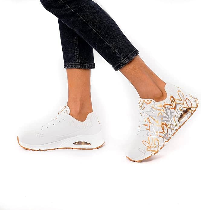  Skechers Street Uno – Gold Heart Edition (Size 36) 5