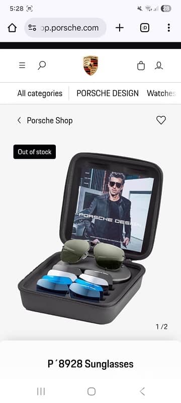 Porsche Design sunglasses with interchangeable lenses 6