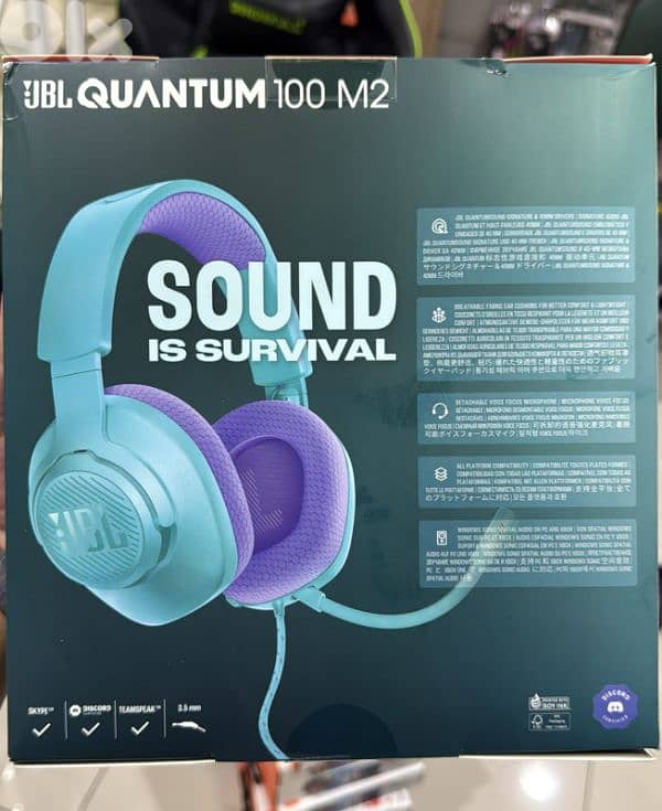 Jbl Quantum 100 M2 cyan 0