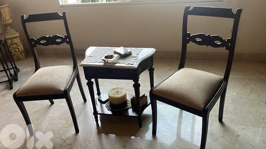 Table and 2 chairs