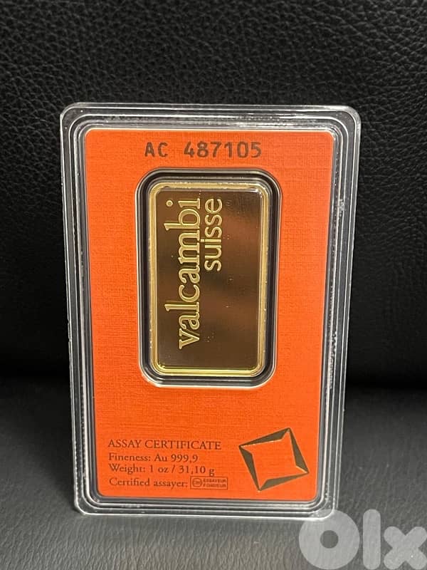Gold Valcambi suisse Ounse 31.1 Gram 1