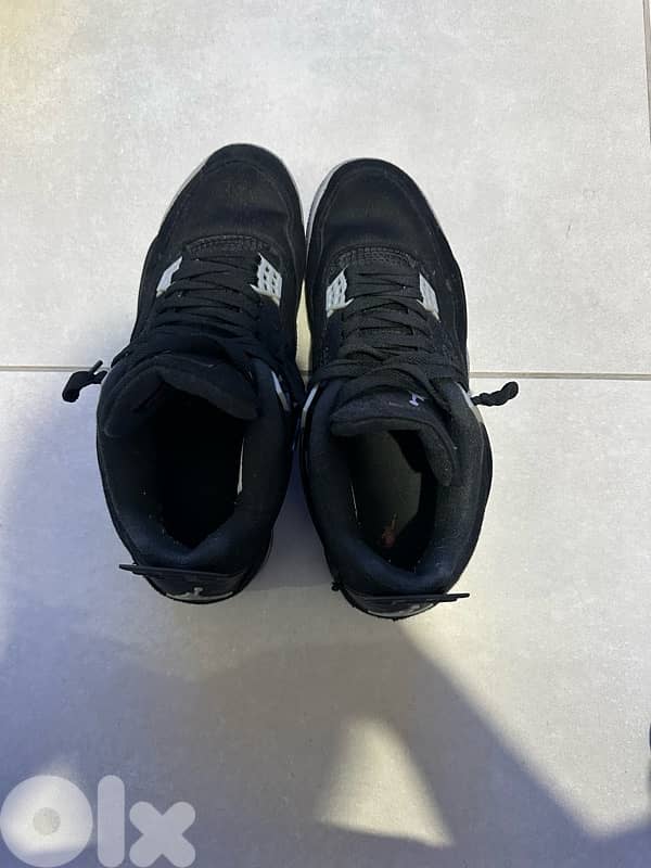 jordan 4s black canvas (authentic) barely used 1