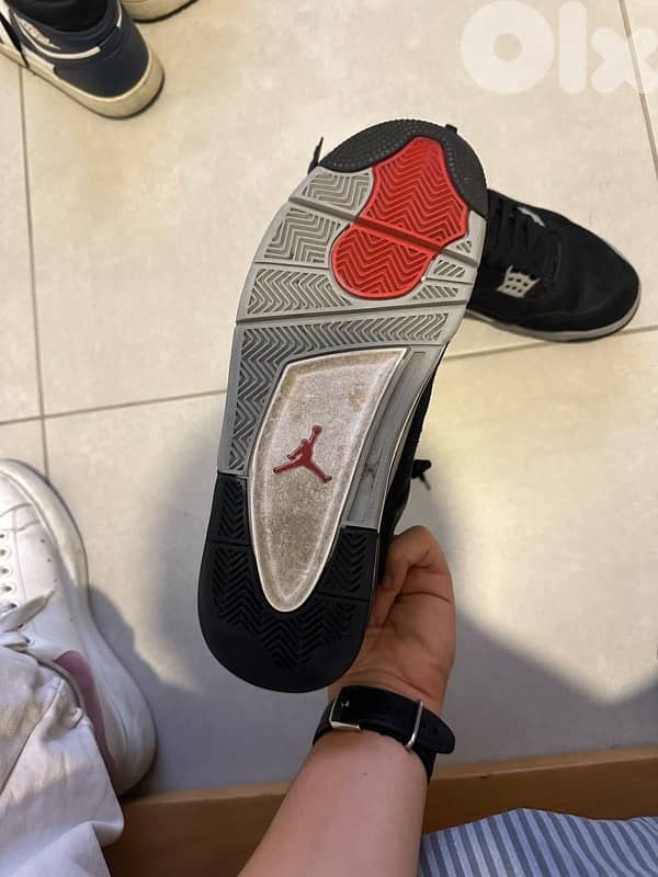 jordan 4s black canvas (authentic) barely used 2