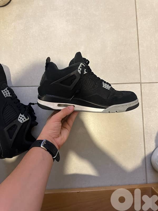 jordan 4s black canvas (authentic) barely used 3