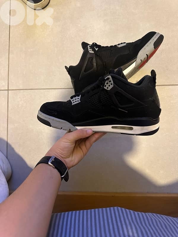 jordan 4s black canvas (authentic) barely used 5