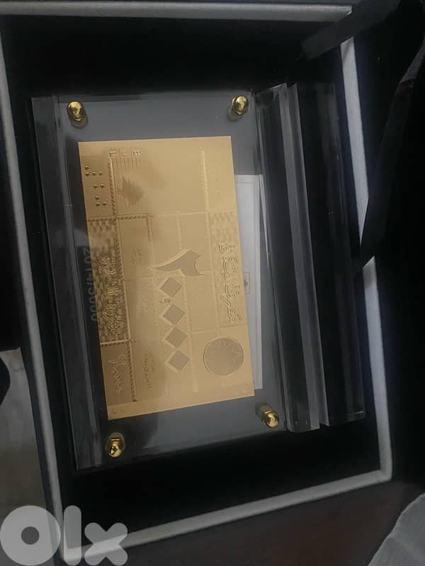 لوحة تذكارية ذهبية محدودة الإصدار – مصرف لبنان (2012/3000 0