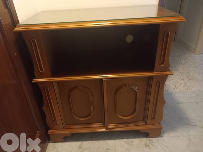 TV cabinet oack wood 1