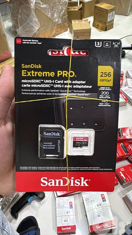 Sandisk Extreme pro microsdxc uhs-I card with adapter 256gb 200mb/s 0