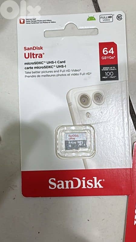 SanDisk Ultra Memory Card 64gb up to 100mb/s 0
