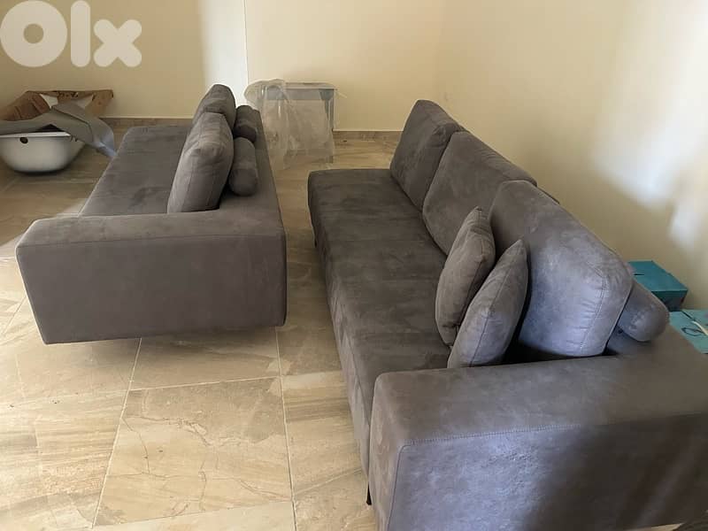 2 living room couches (L) used 9 month 3