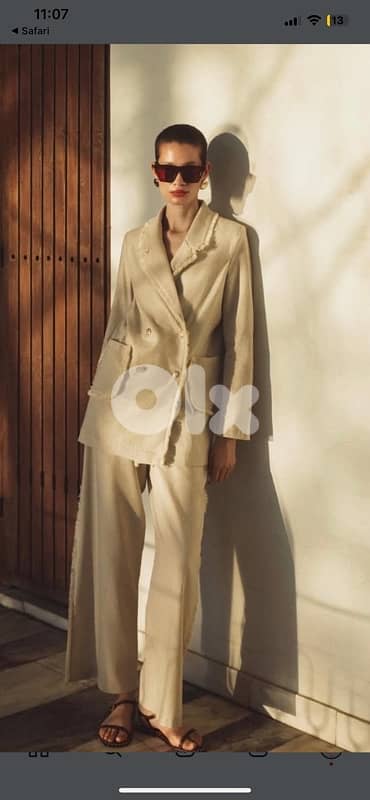 blazer and pants Linen