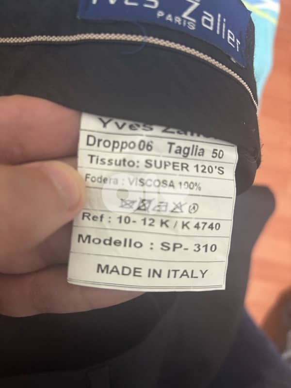 Yves Zalier super 120’s wool suit and tie, Italy 3