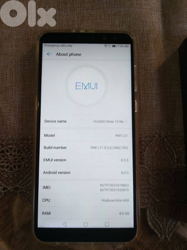 تلفون هواوي للبيع معو بطارية من شركة و كفر و قطعة من شركة السعر 65$ 8